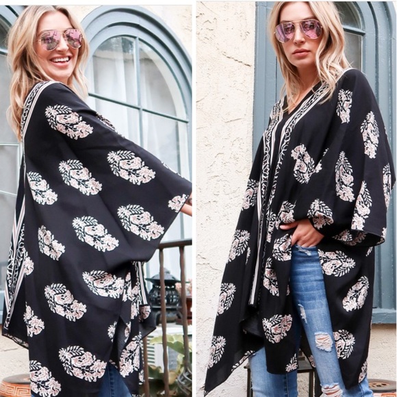 Last 1 then sold out! New Oversized Boho Kimono Top - Picture 4 of 5